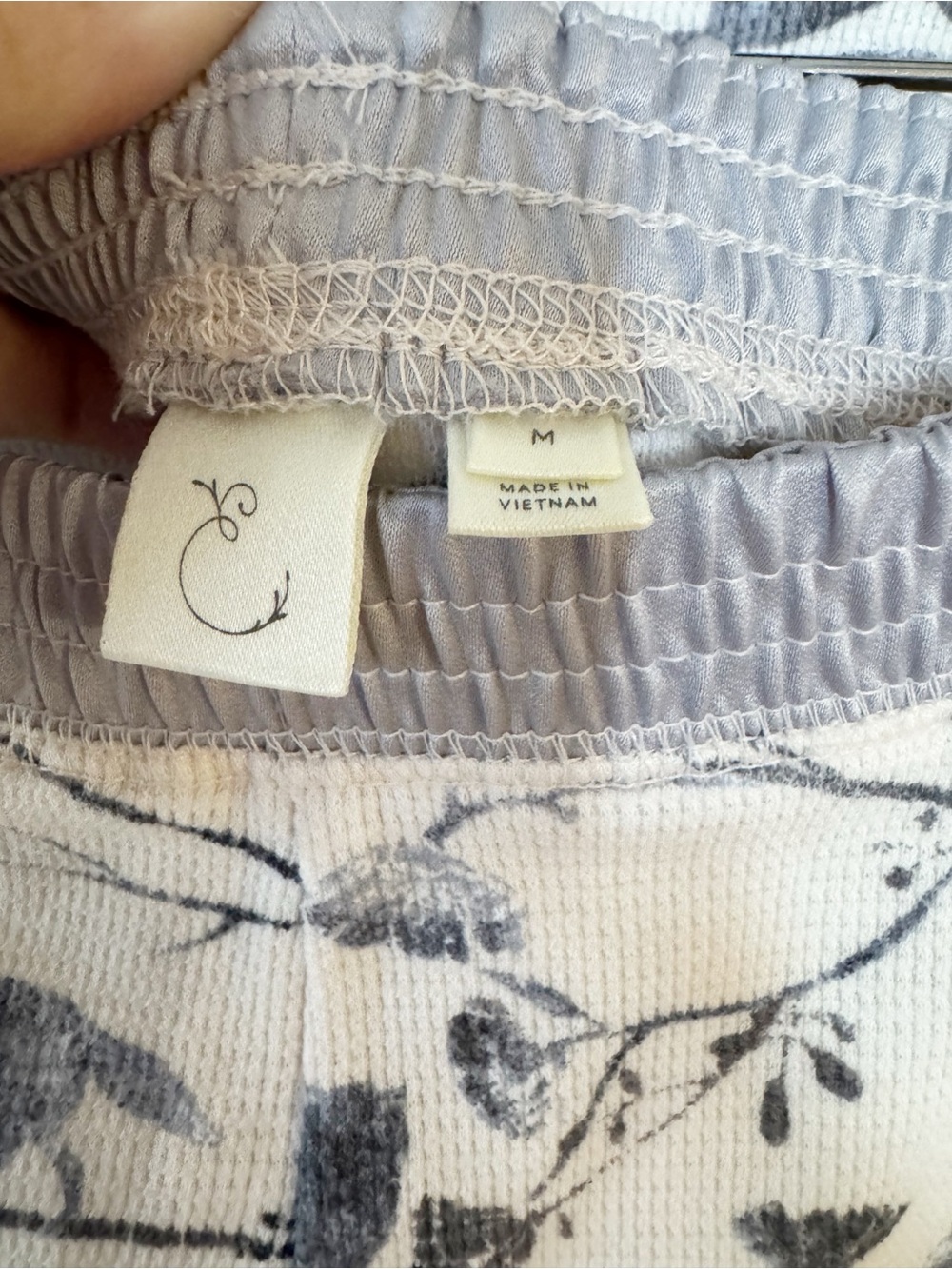 Anthropologie E by Eloise Floral Woodland Animal Thermal Pajama Set S / M - Picture 10 of 11
